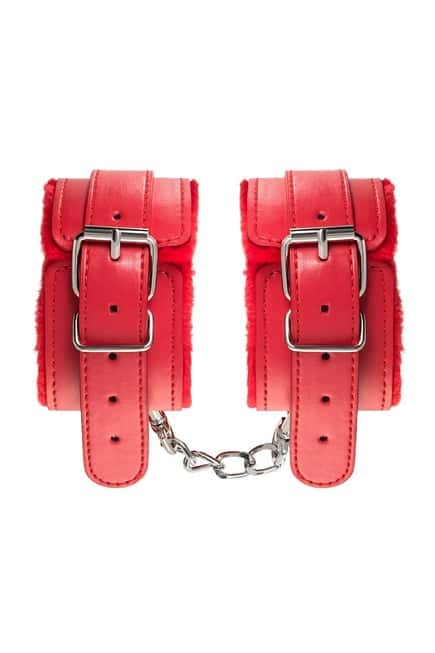 Anonymo Nanocuffs Đỏ Lông Mềm Sang BDSM Đam Mê