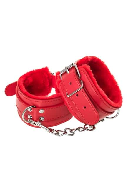 Anonymo Nanocuffs Đỏ Lông Mềm Sang BDSM Đam Mê