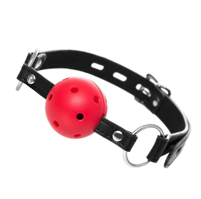 Anonymo Ball Gag Đỏ Thoáng Khí 4.5cm Quyến Rũ 