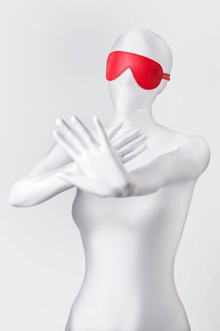 Mask Toyfa Anonymo Đỏ Che Mắt Lót Mềm Đánh Thức Giác Quan