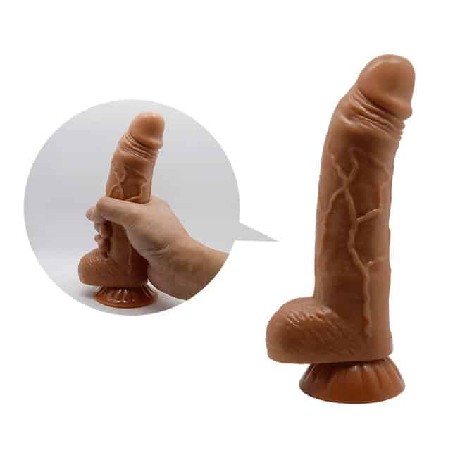 Baile Angelo 20cm Dương Vật Giả Nâu Bám Mạnh