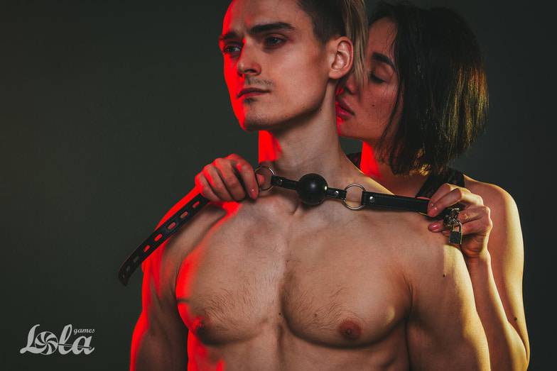 Lola Party Hard Gag Đen PVC BDSM Im Lặng Nô Lệ