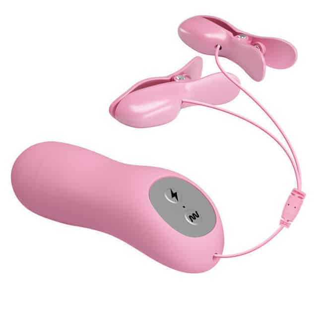 Nipple Clamp Baile Hồng Vibe Giật Điện Đỉnh Cao