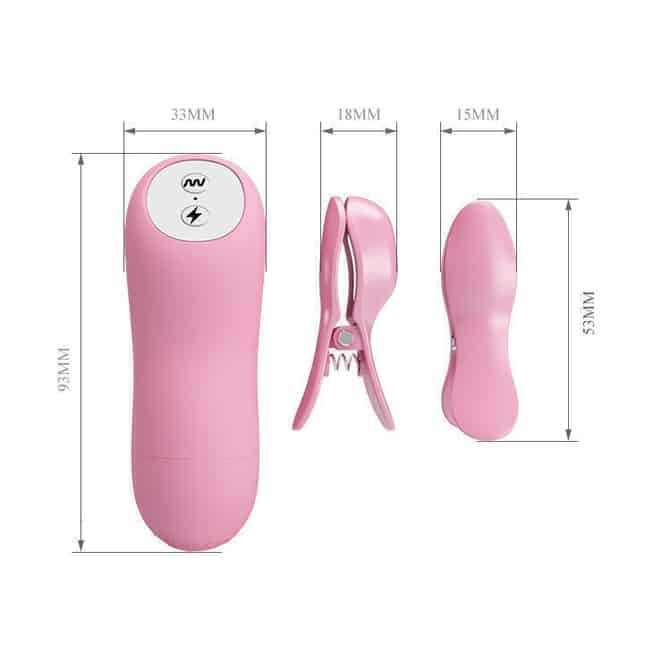 Baile Nipple Clamp Hồng Vibe Điện Giật Đỉnh Cao