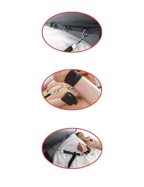 Bed Restraint Pipedream Đen Bondage Giường Vững Chãi