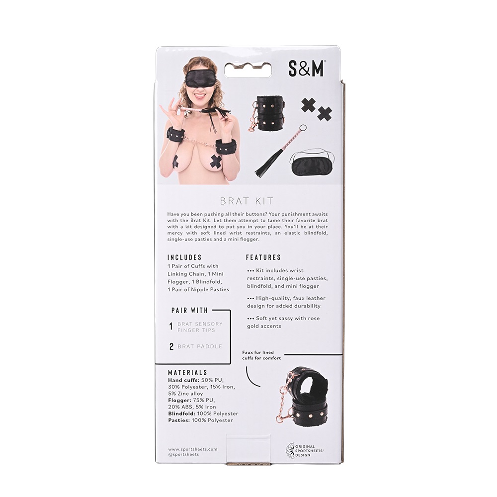 Sex&amp;Mischief Brat Kit SM Đen Nổi Loạn Đỉnh Cao Fetish