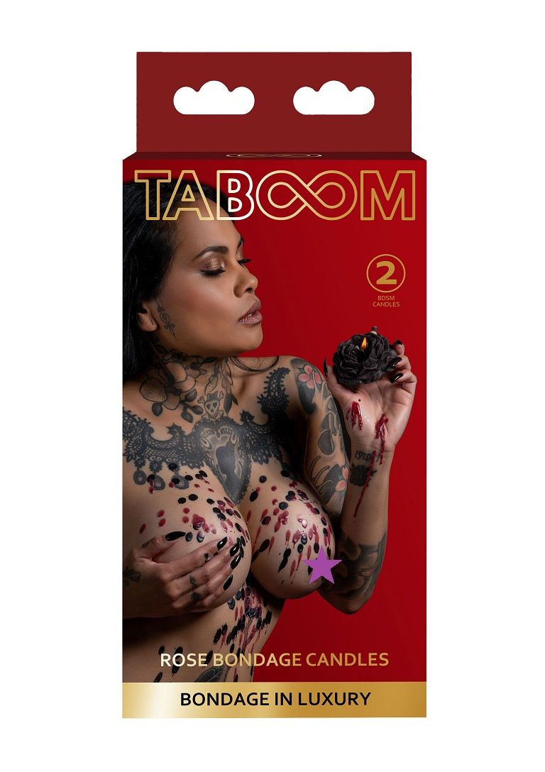Taboom Nến Drip Đen Đỏ Hoa Hồng Nóng Bỏng
