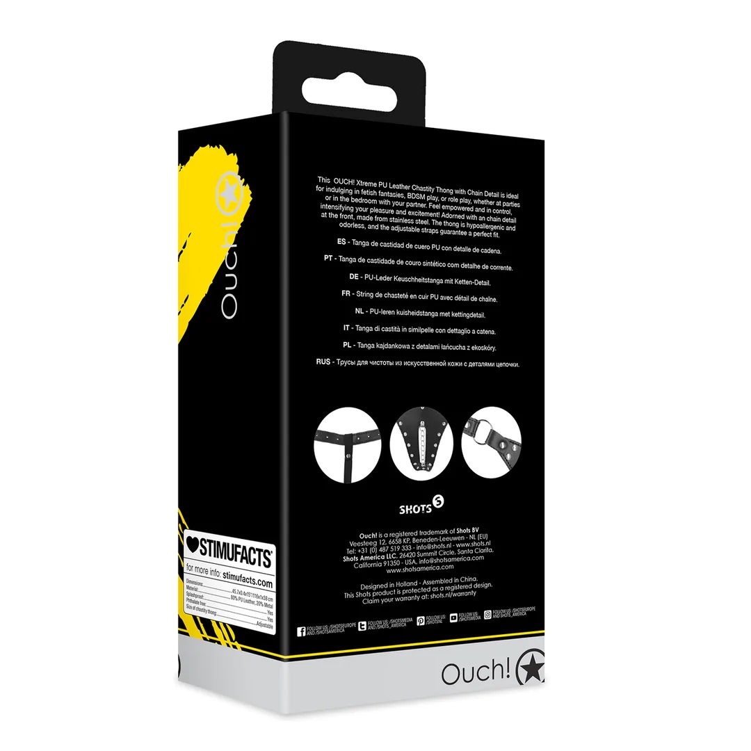 Ouch Xtreme Khóa Trinh Nữ Đen Xích Đai Nóng Bỏng