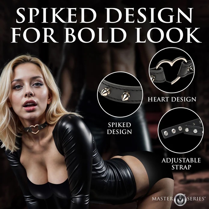 Master Series Spike Collar Đen Nhọn Cá Tính