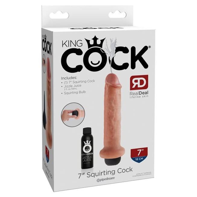 Fallo King Cock 7" 21.6cm xuất tinh PVC siêu thực