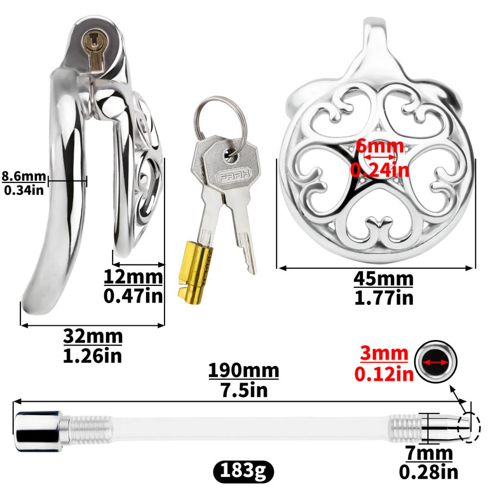 FAAK Steel Chastity Cage 45mm Male Lock Bền