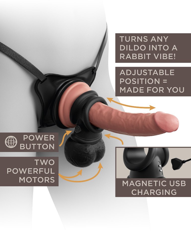 King Cock Testicle Đen Dao Động Thực Tế