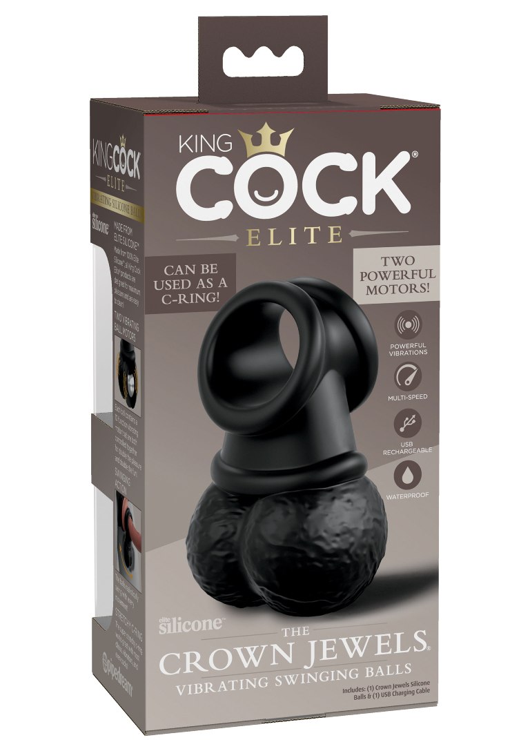 King Cock Testicle Đen Dao Động Thực Tế