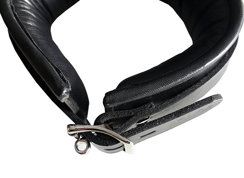 Rouge Collar Da Đen Padded Chắc Thỏa Mãn BDSM