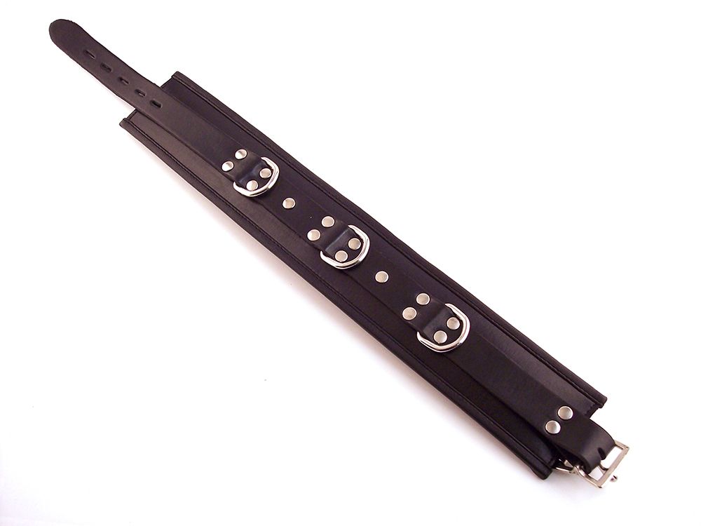 Rouge Collar Da Đen Padded Chắc Thỏa Mãn BDSM