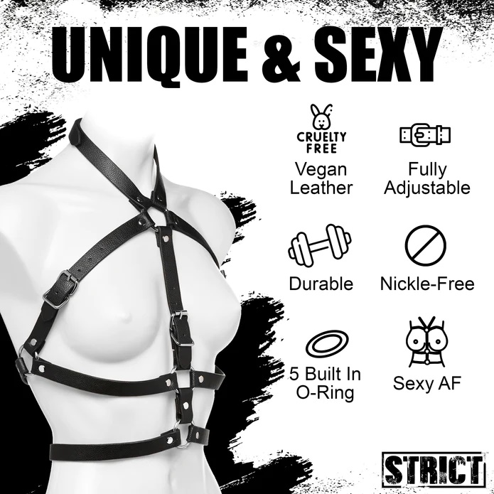 Strict Harness O-Ring Đen S/M Siết Hấp Dẫn