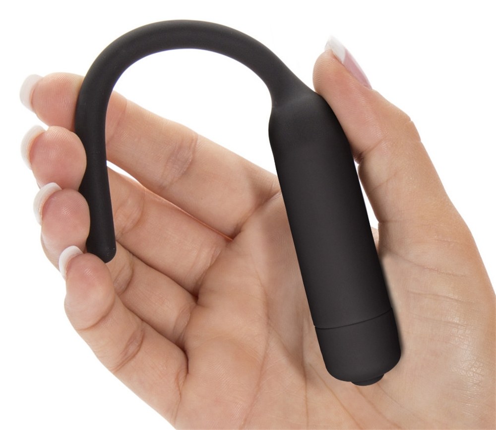 Lovetoy Ống Dẫn Niệu Rung Đen Silicone 21cm