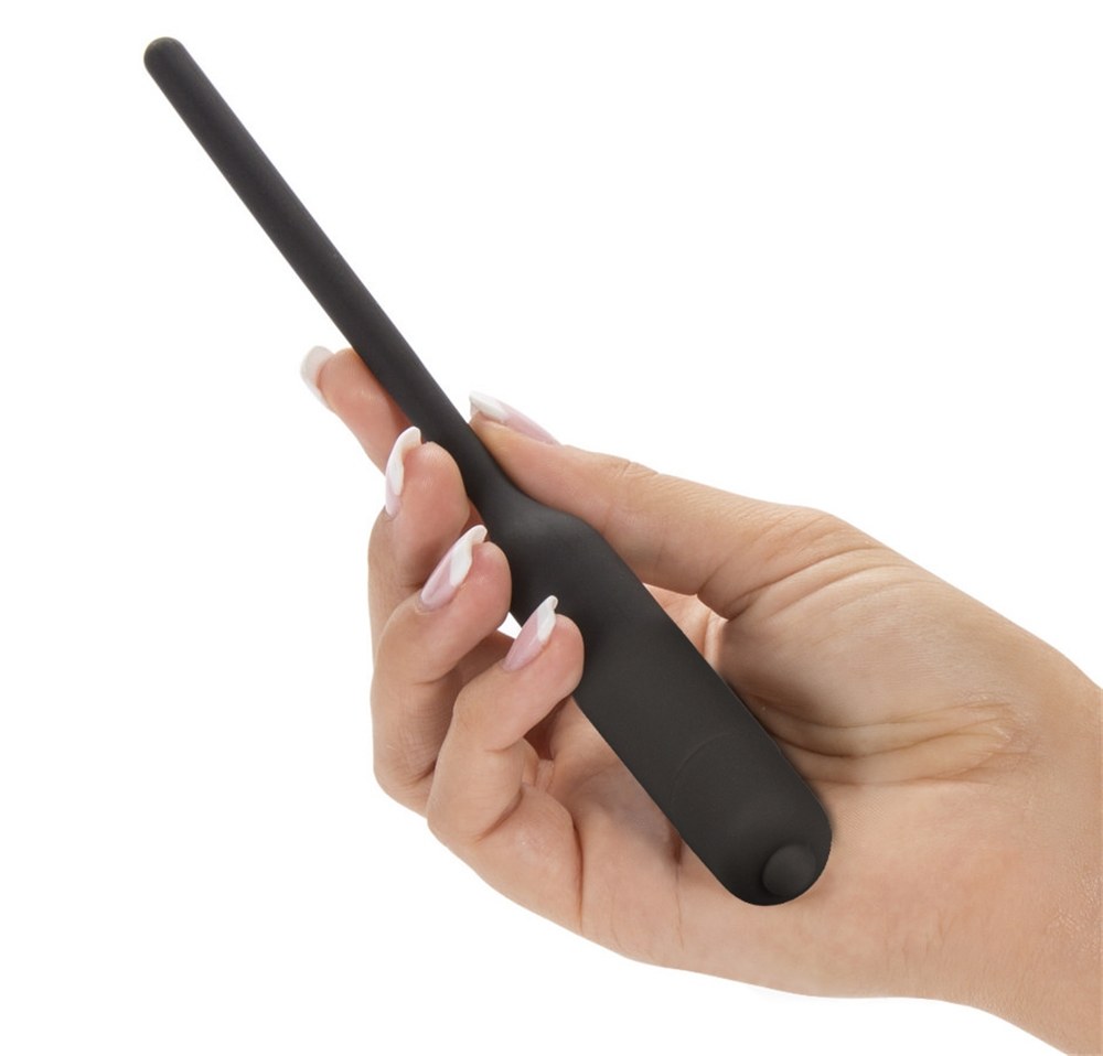Lovetoy Ống Dẫn Niệu Rung Đen Silicone 21cm