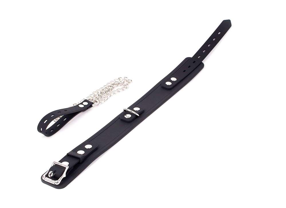 Vòng Cổ Kiotos Silicone Đen BDSM Sang Trọng Thống Trị