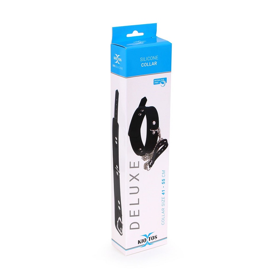 Vòng Cổ Kiotos Silicone Đen BDSM Sang Trọng Thống Trị