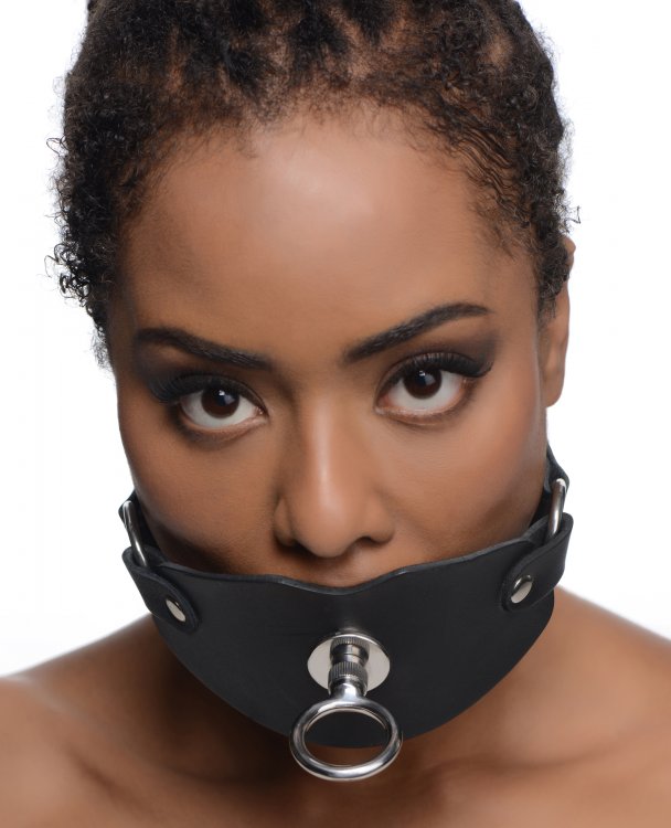Strict Eyelet Ball Gag Đen 4.6cm BDSM Kích Thích Mạnh