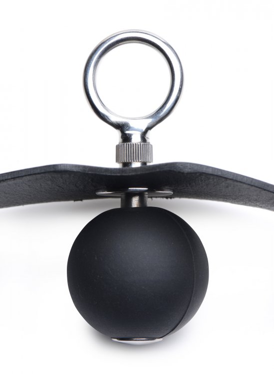 Strict Eyelet Ball Gag Đen 4.6cm BDSM Kích Thích Mạnh