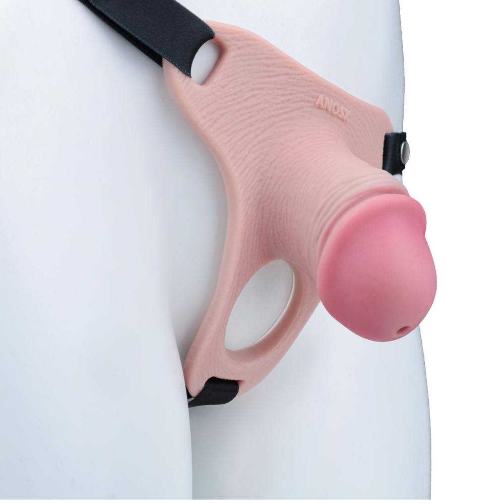 FAAK Chastity Dương Vật Giả Có Dây Đeo Rỗng Ruột Silicone 