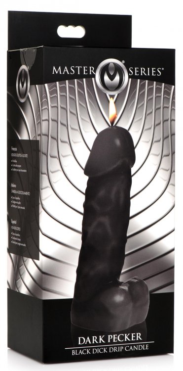Master Series Passion Pecker Nến Dâm Đen 18.5cm