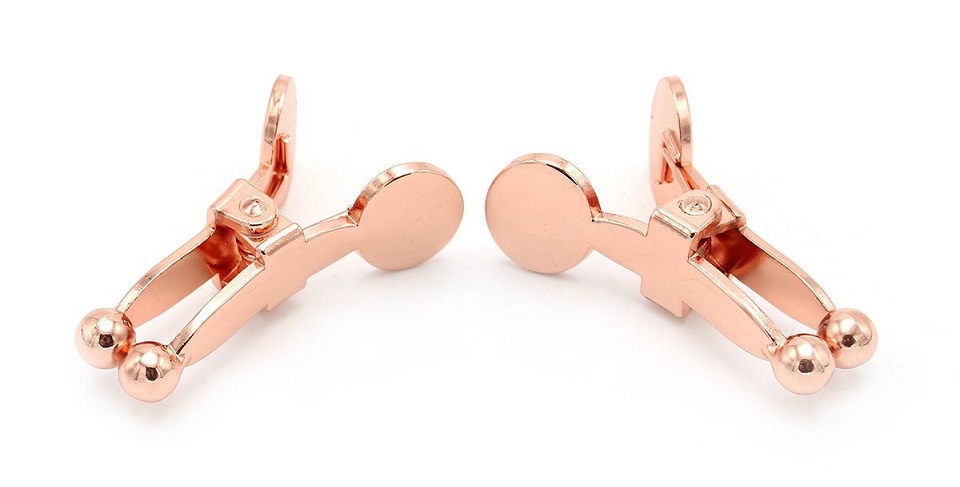 Kiotos Kẹp Núm Rose Gold Thép Không Gỉ Cảm Giác