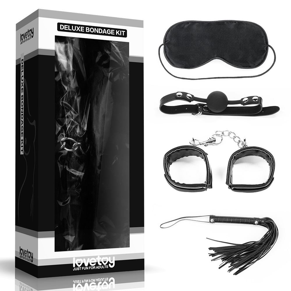 Bộ Kit BDSM Lovetoy Đen Bền Bỉ Khoái Lạc Nồng Cháy