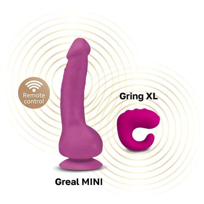 Gvibe Greal Mini Dildo Tím 18.5cm Rung Thực