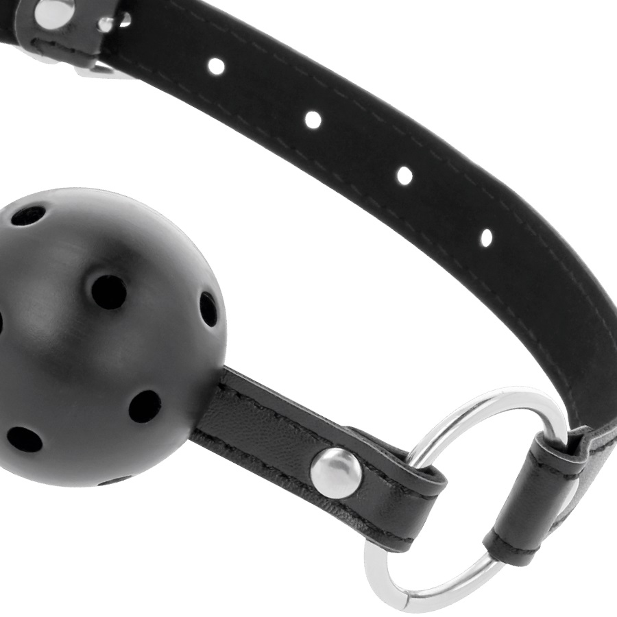 Darkness Ball Gag Đen Thở Được BDSM Hấp Dẫn