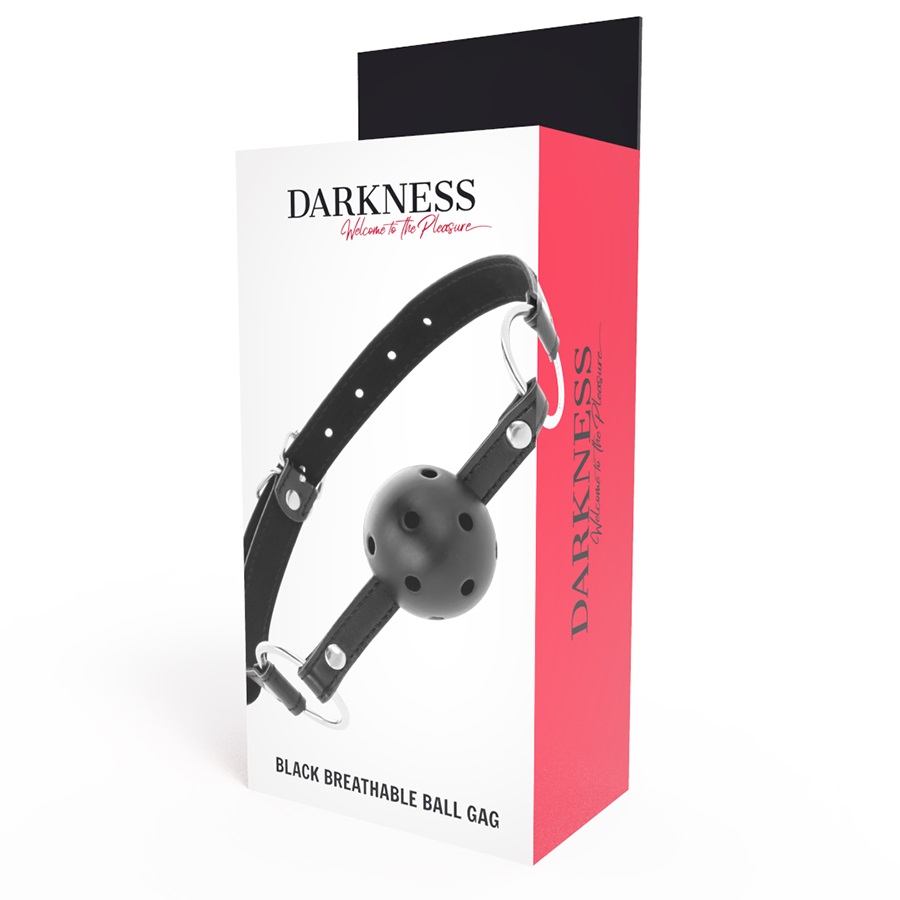 Darkness Ball Gag Đen Thở Được BDSM Hấp Dẫn