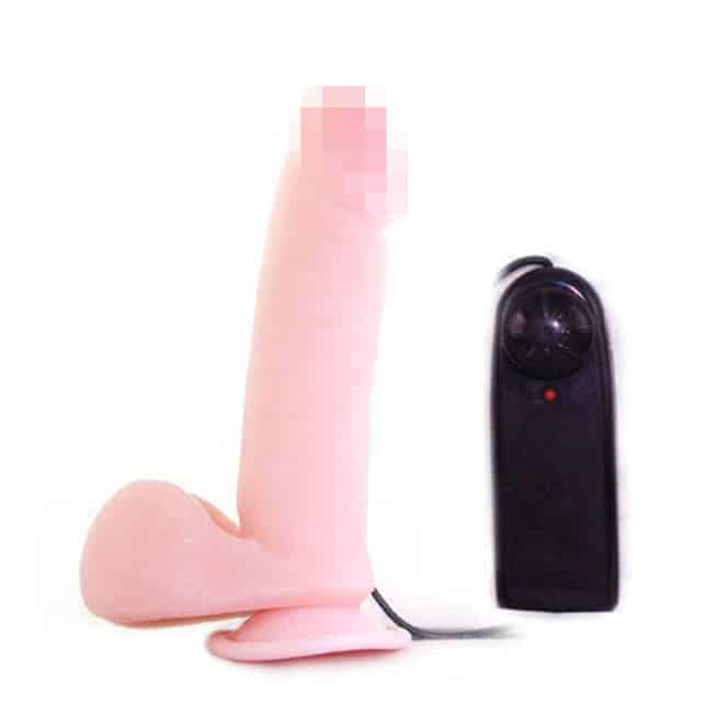 Dildo rung Baile 19.5cm da thịt hút chân thực mạnh mẽ bám chắc