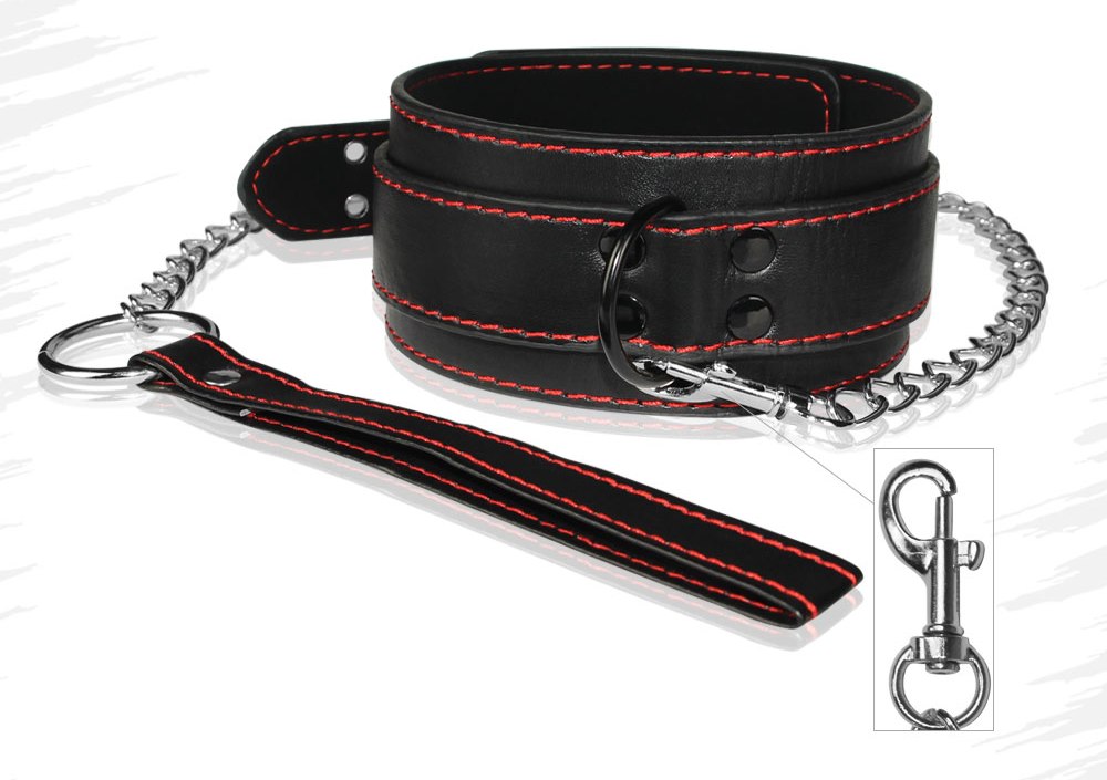 Vòng Cổ Nô Lệ Lovetoy Đen Leash Quyến Rũ