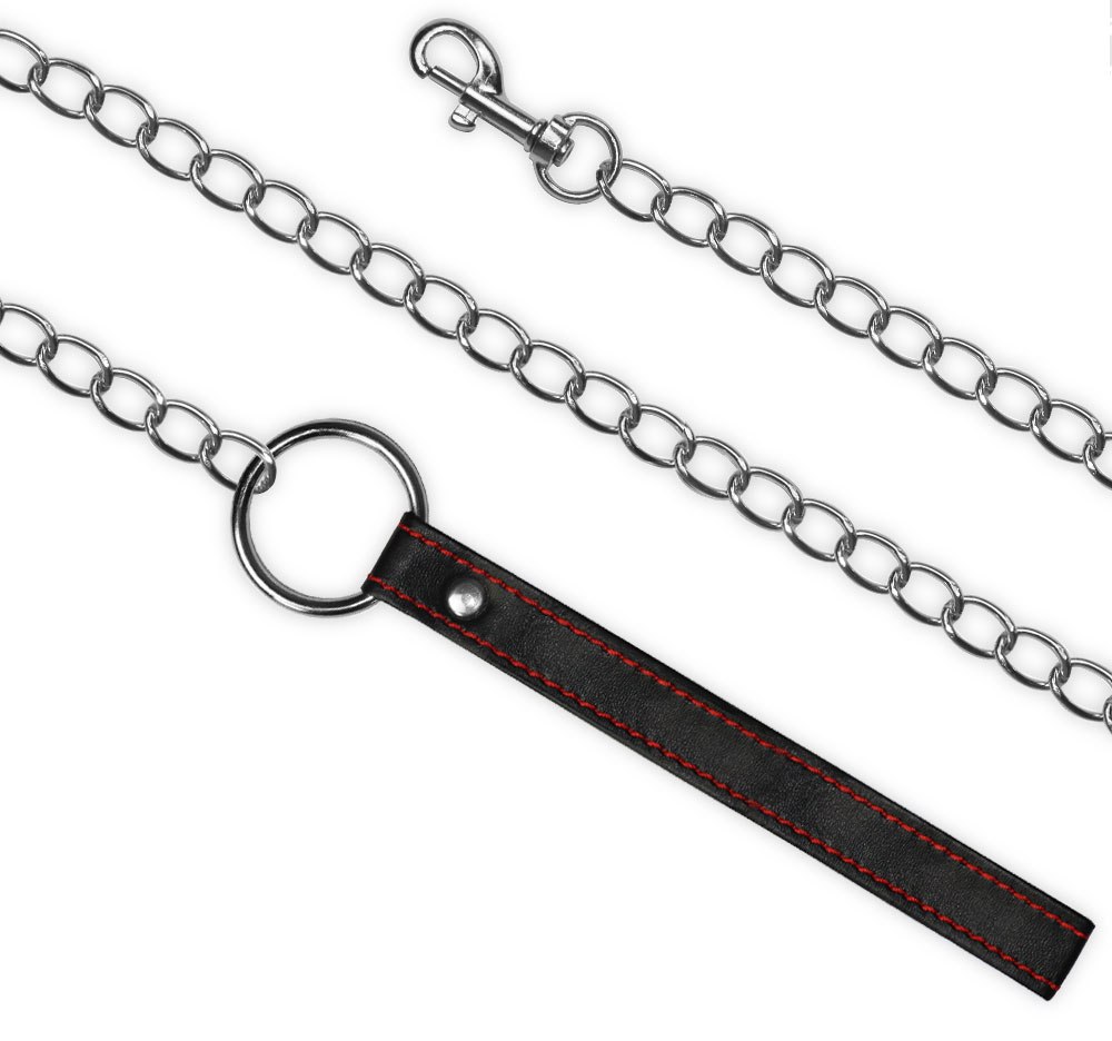Lovetoy Bondage Vòng Cổ Đen Kéo Leash Nô Lệ