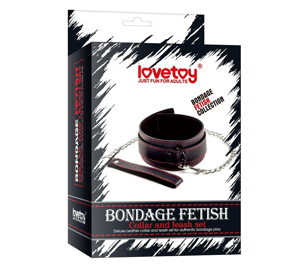 Vòng Cổ Nô Lệ Lovetoy Đen Leash Quyến Rũ