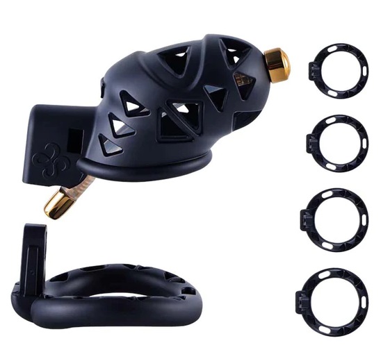 Sevanda Chastity Rắn Đen L 7.7cm Kiểm Soát Ham Muốn