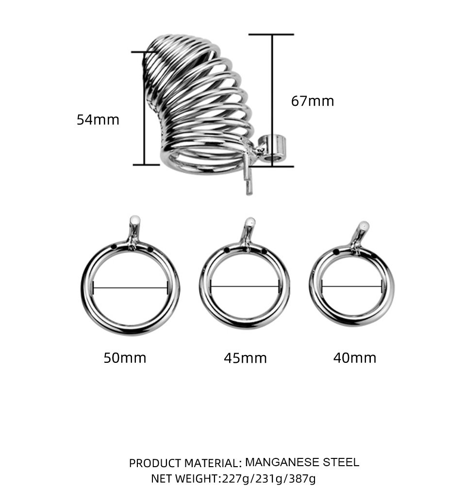 Khóa Chastity MT 018 Bạc Kim Loại Chặt Kín Dục Vọng