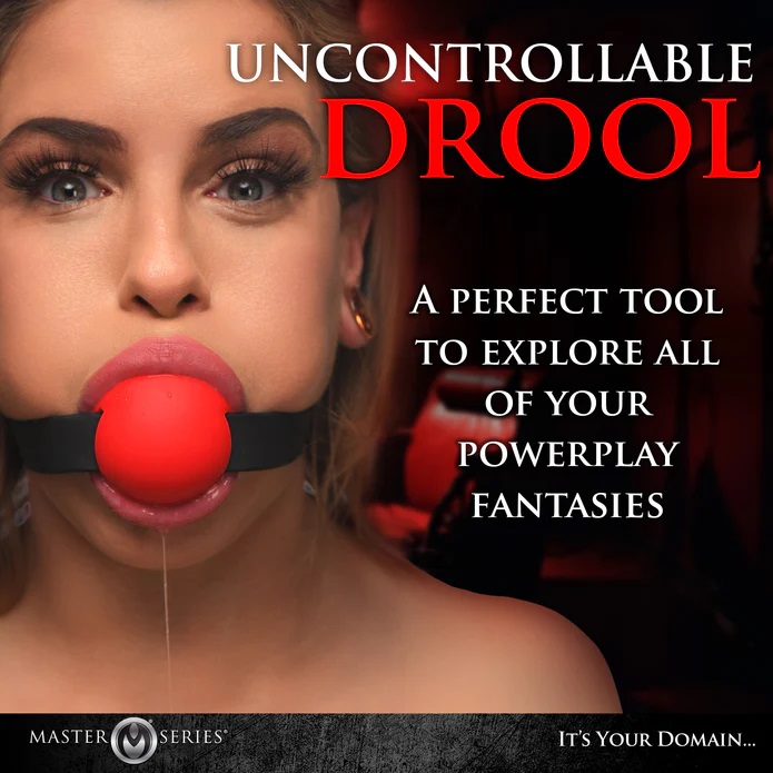 Master Series Ball Gag Đỏ 9.6cm Silicone Cắn Thú Vị