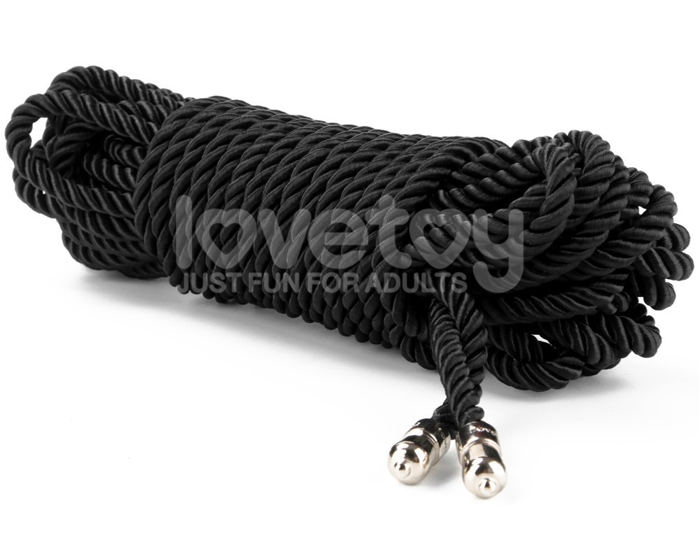 Lovetoy Dây Trói Lụa Đen 10m BDSM Mịn Quyến Rũ Khó Quên