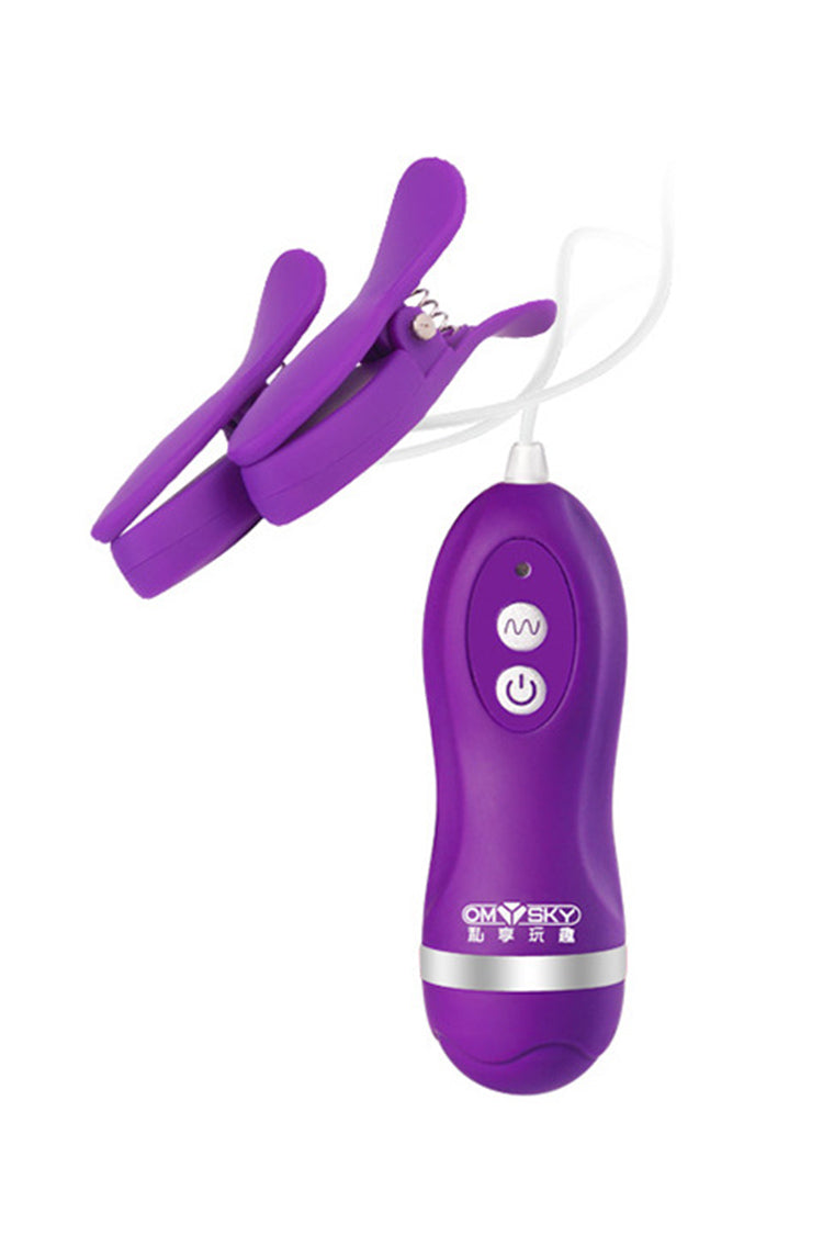 Wired Nipple Clamps Kẹp Rung Điều Chỉnh Mạnh Vui Đỉnh