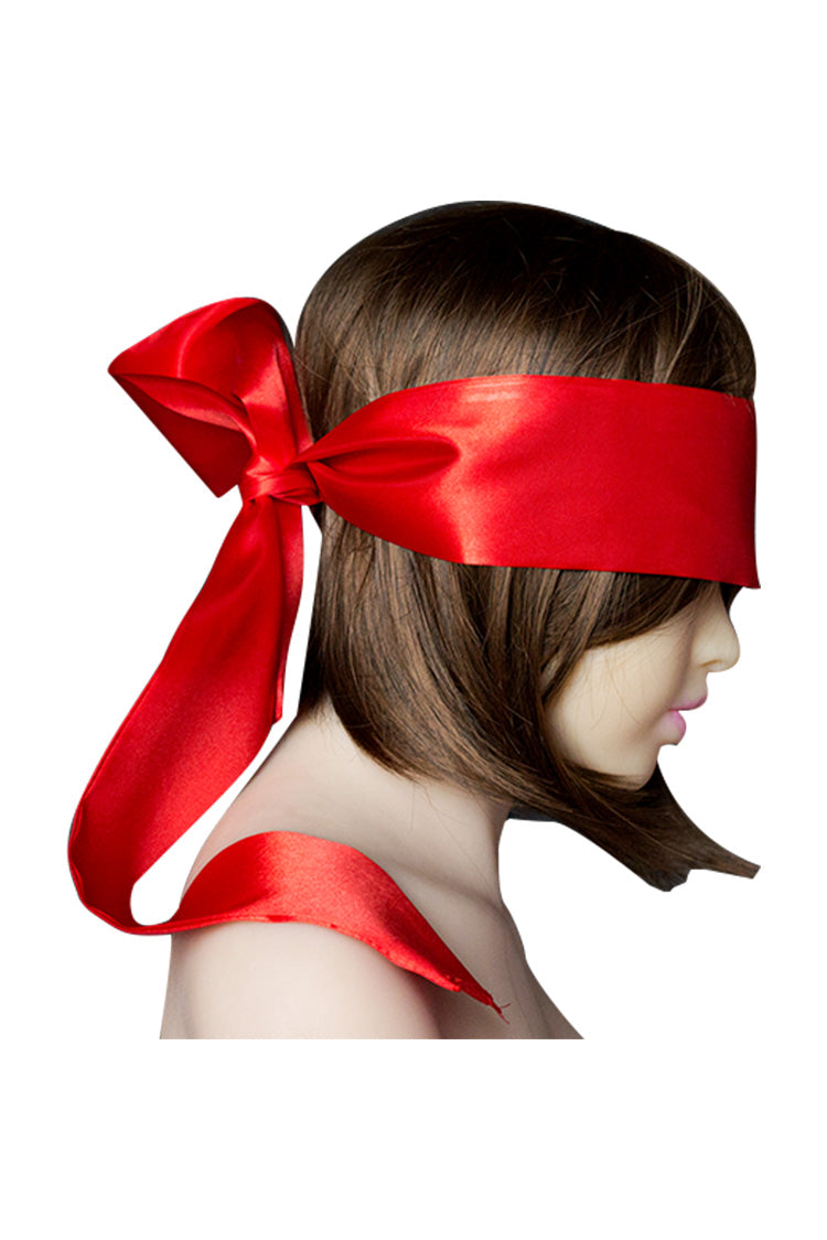 Satin Blindfold Mặt Nạ Lụa Đen Đỏ Che Mắt Siêu Gợi Cảm
