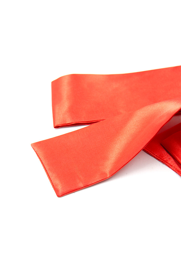 Satin Blindfold Mặt Nạ Lụa Đen Đỏ Che Mắt Siêu Gợi Cảm