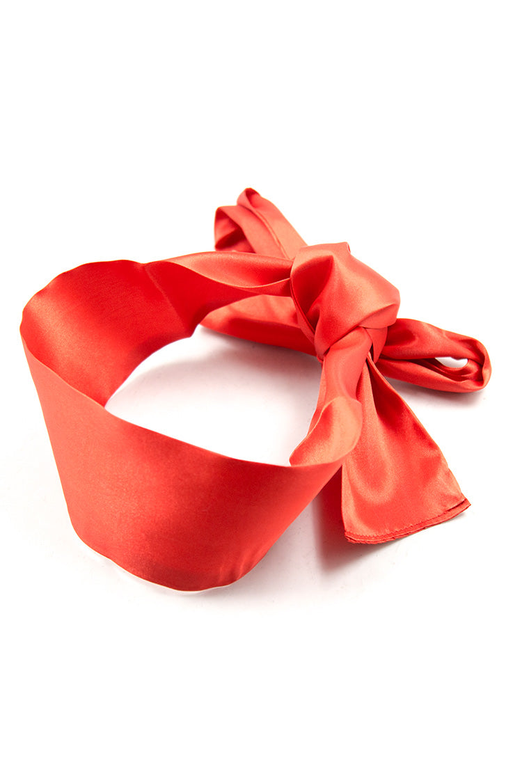 Satin Blindfold Mặt Nạ Lụa Đen Đỏ Che Mắt Siêu Gợi Cảm