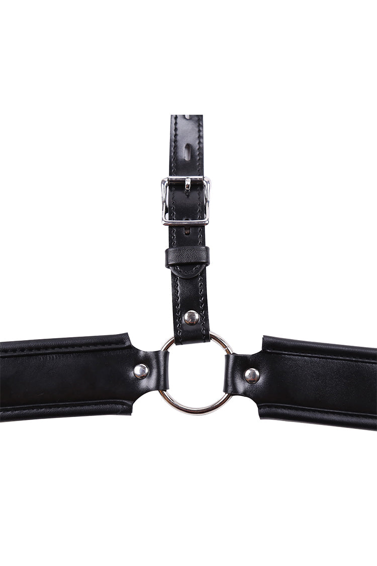 Thong Pouch Buckle Lock Cage Da PU Đàn Ông Sexy
