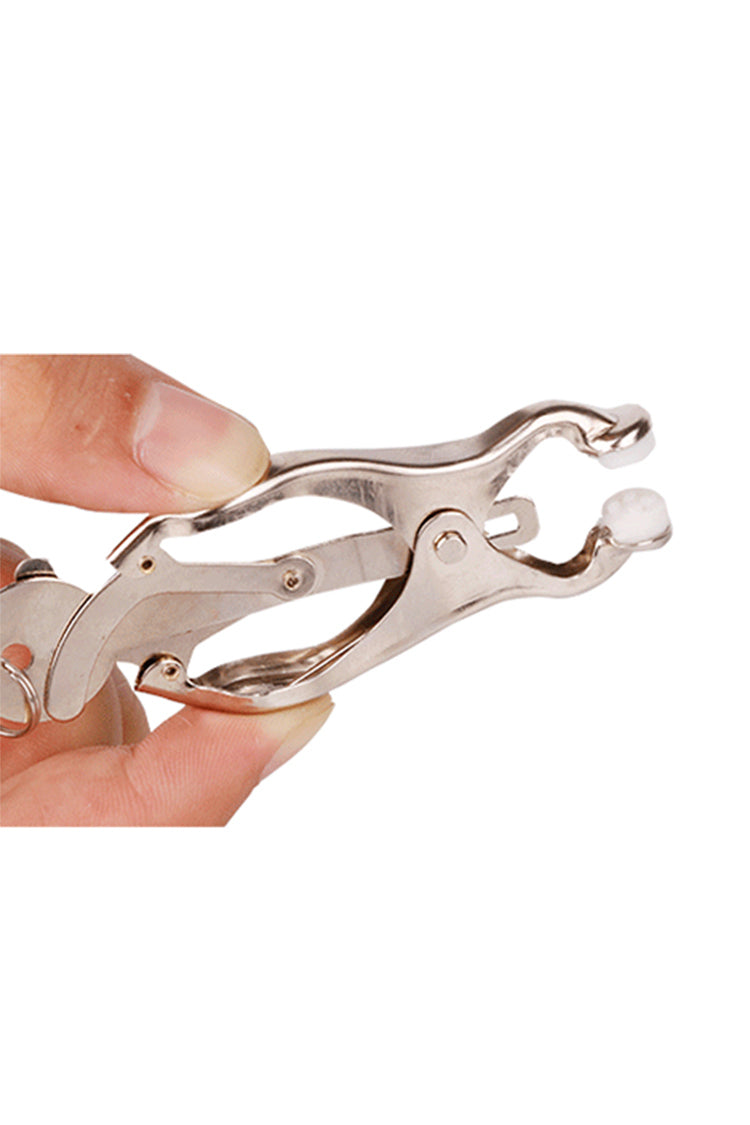 BDSM Leather Vòng Cổ Kẹp Vú Xích Chủ Nô Mê Hoặc