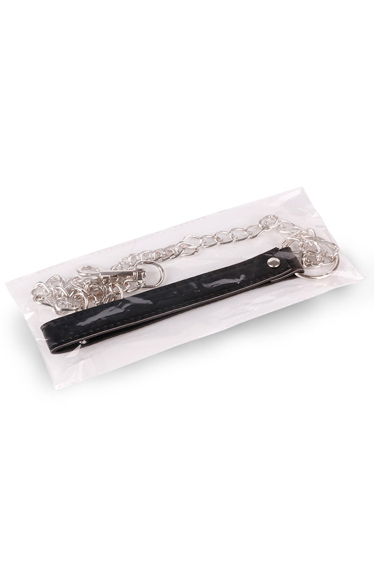 BDSM Leather Vòng Cổ Kẹp Vú Xích Chủ Nô Mê Hoặc