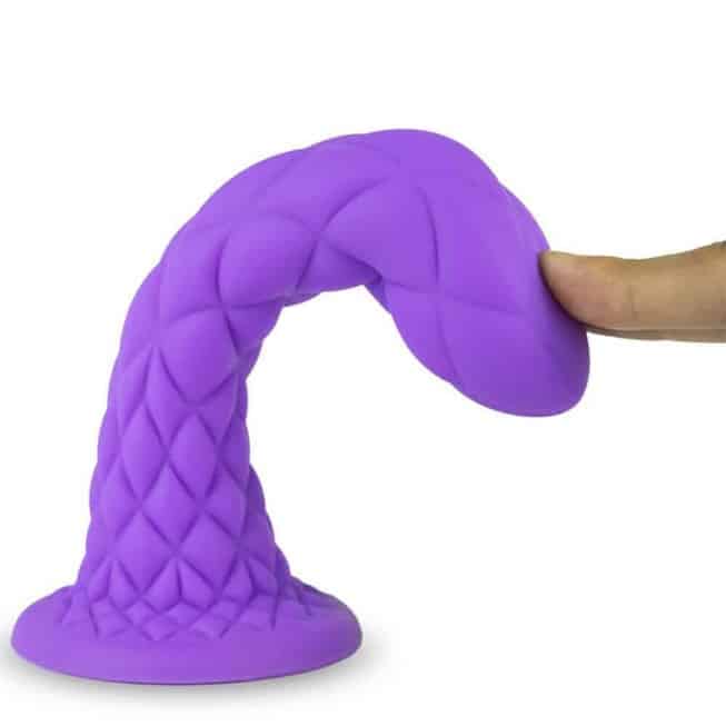 SilexD Dreamy Dildo 18.5cm Tím - Fantasy Mềm Uốn Thực
