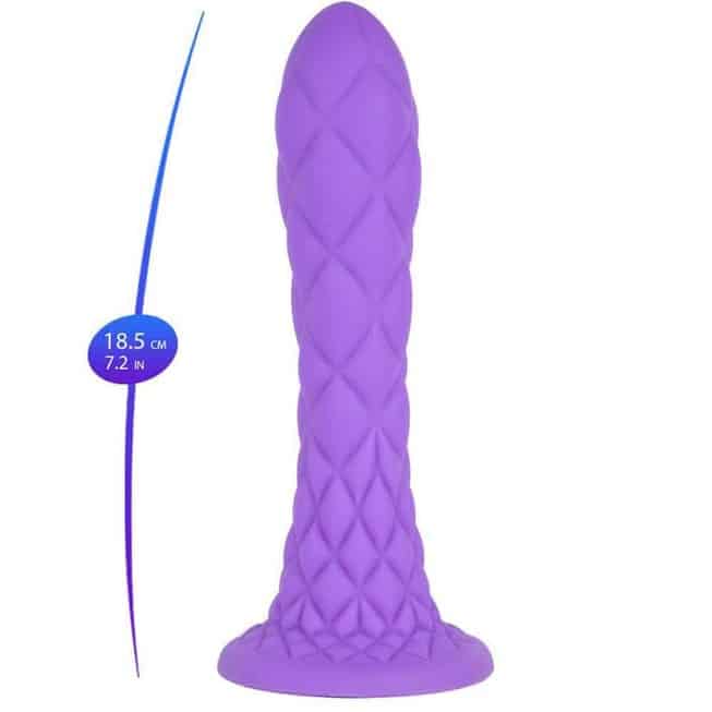 SilexD Dreamy Dildo 18.5cm Tím - Fantasy Mềm Uốn Thực